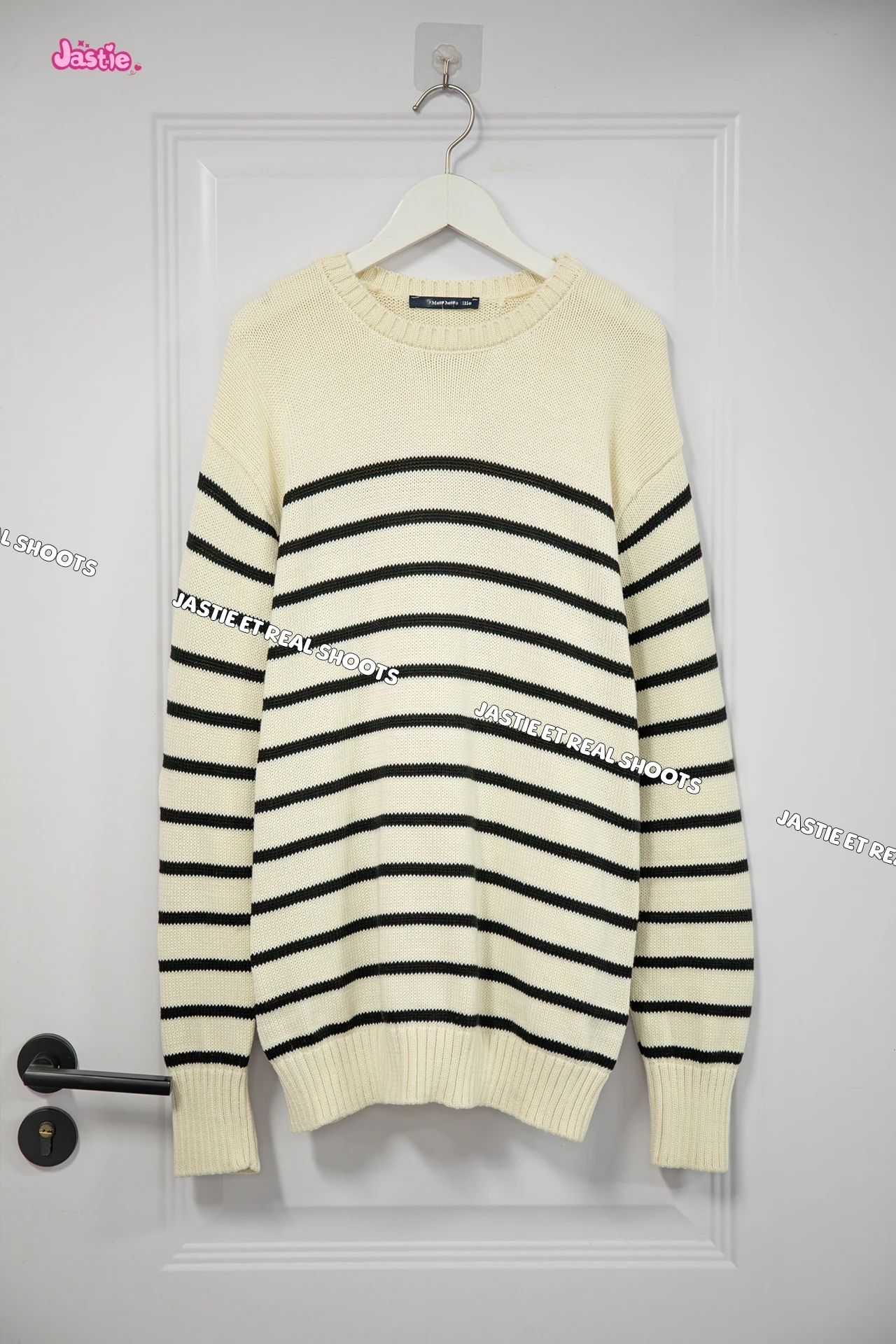 Vintage Striped Pullover Sweater Women Autumn Casual Oversize Drop Shoulder Sweater Femme Retro Streetwear Cotton Tops 2024