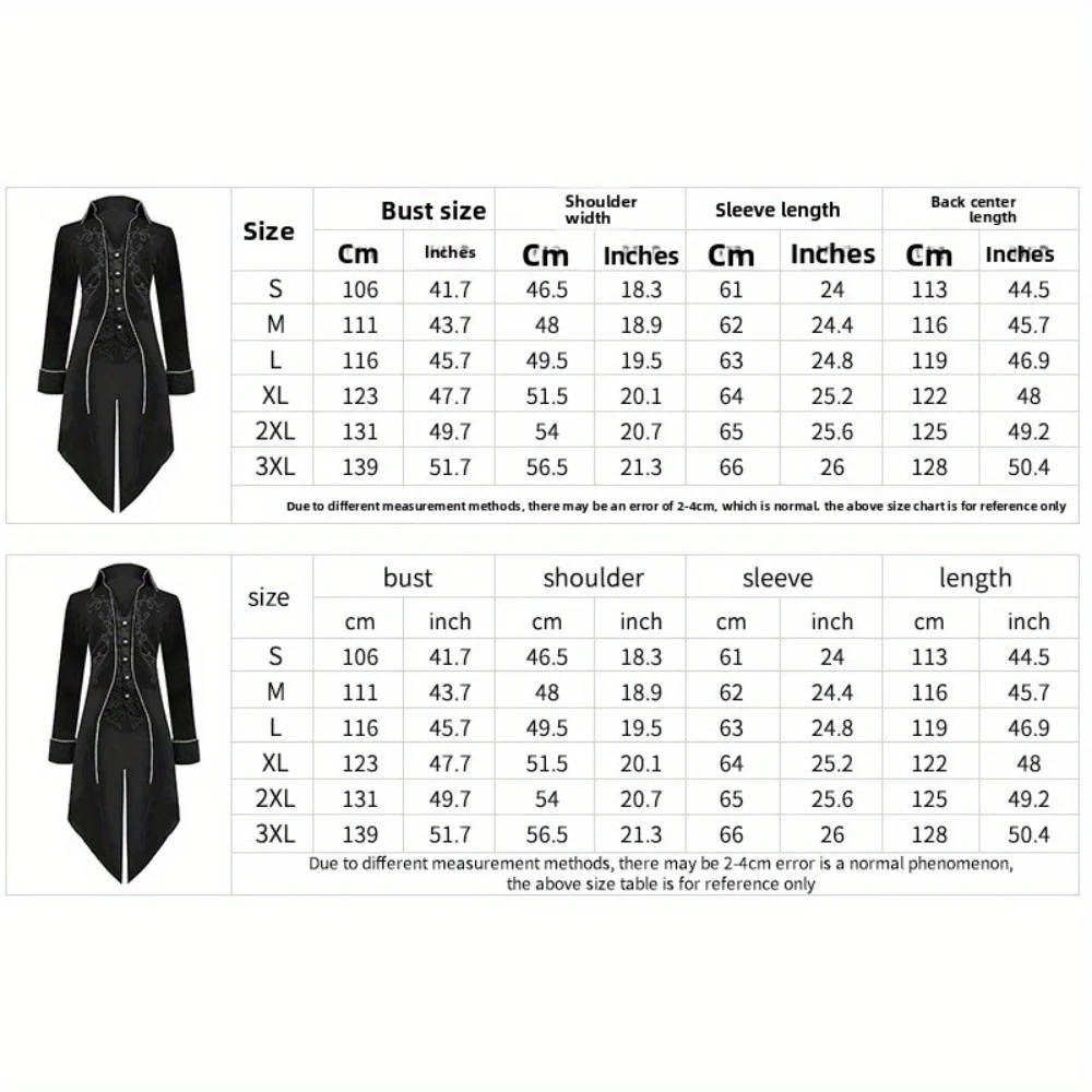 جديد القرون الوسطى الرجال الكرة يرتدى الياقة الدائمة فستان بأكمام طويلة سترة يؤدي اتجاه الموضة الرجعية للربيع والخريف
