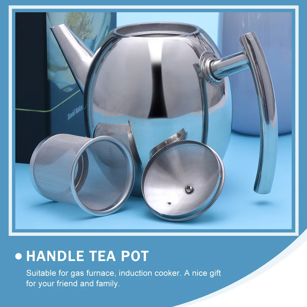

1Pcs Stainless Steel Tea Kettle Household Water Boiling Container Retro Practical Easy Clean Fast Heating Gift