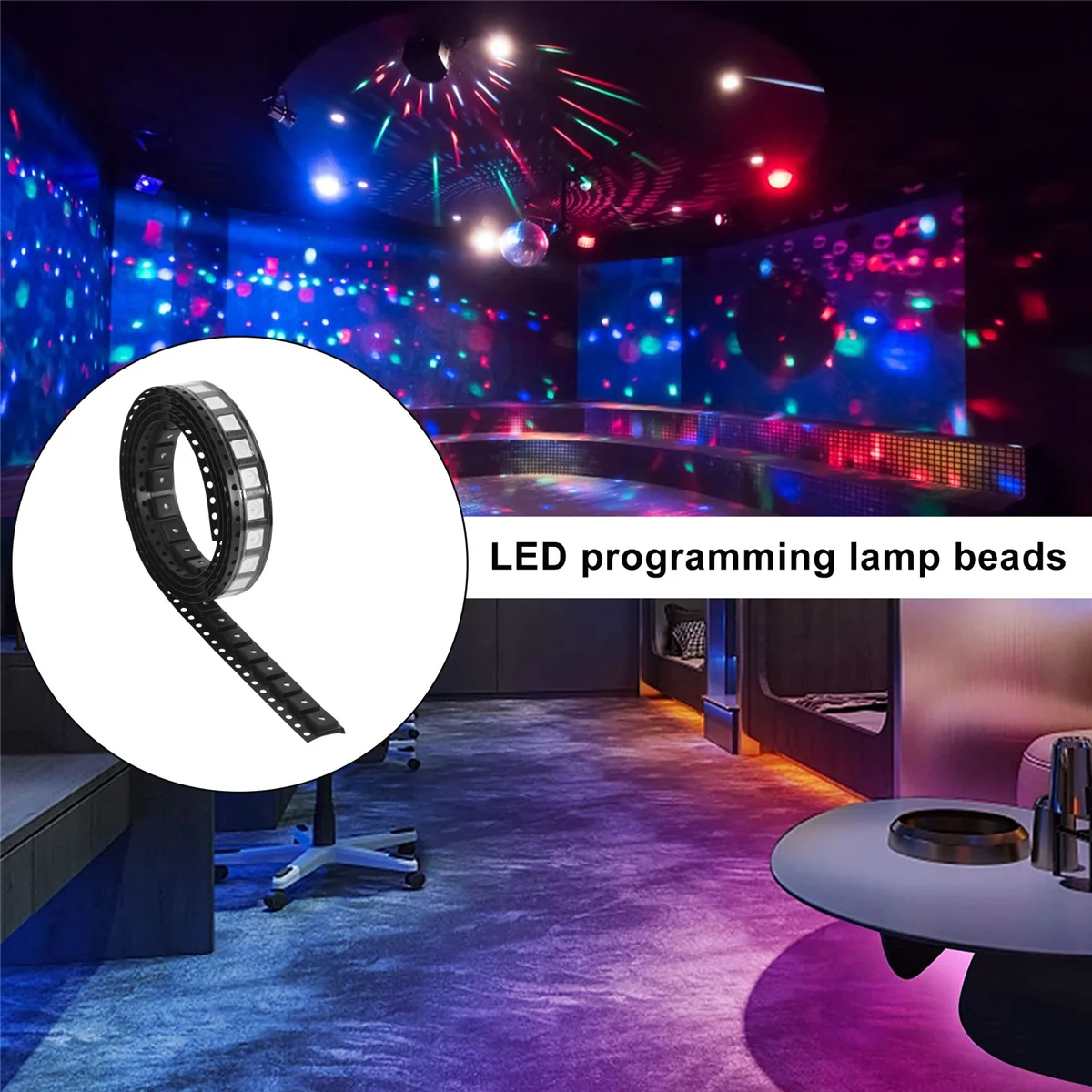 OUVU-100PCS WS2812B RGB LED رقاقة 5050SMD الأبيض PCB WS2812 رقاقة بكسل قابلة للعنونة بشكل فردي DC5V