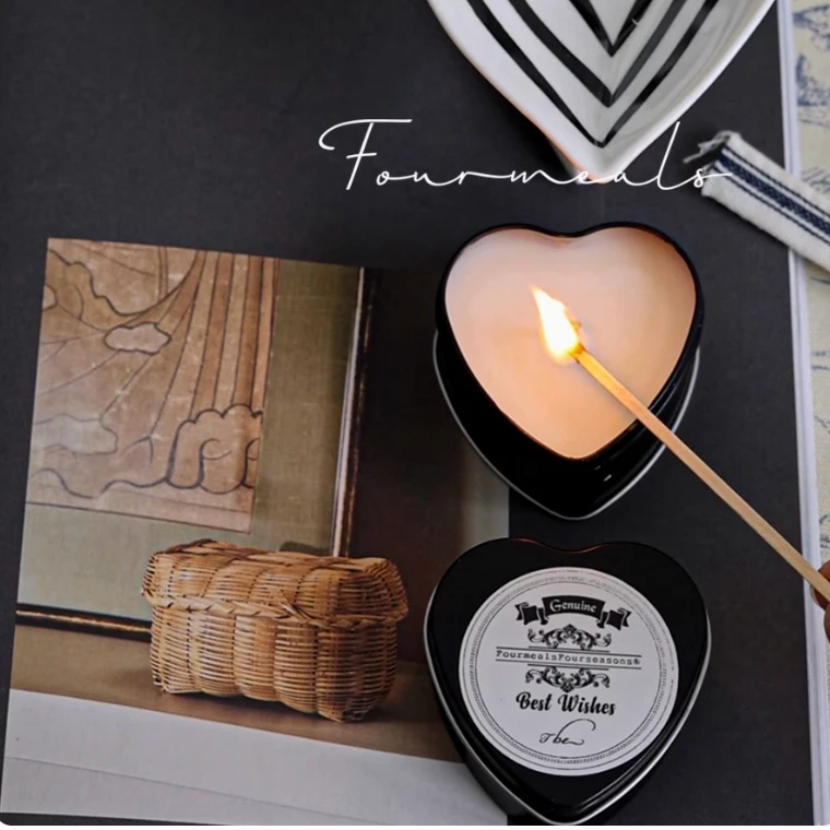 

42g Aromatherapy Candle Tin Can Portable Travel Aromatherapy Soy Wax Plant Essential Oil Candle Gift Box Gift Home Decoration