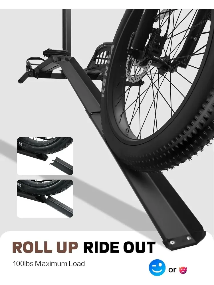 حامل دراجة كهربائية محمول قابل للطي مع منحدر، سعة 200 رطل للسيارات والشاحنات وسيارات الدفع الرباعي #4