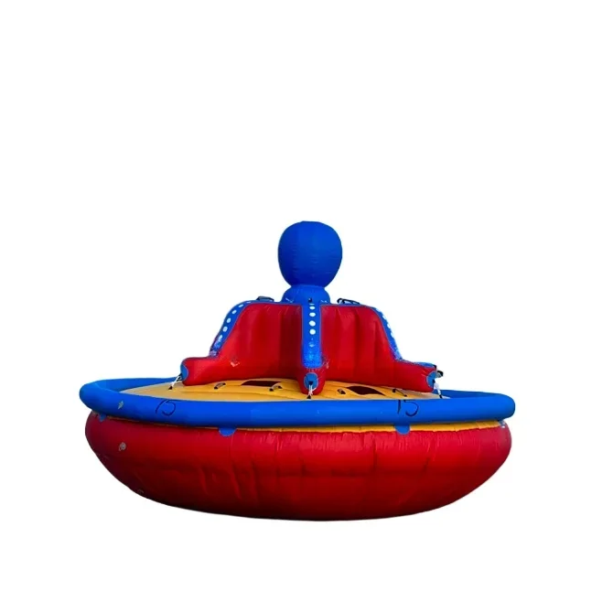 High end thicken inflatable floating crazy towable boat towing tube water rotating spinner