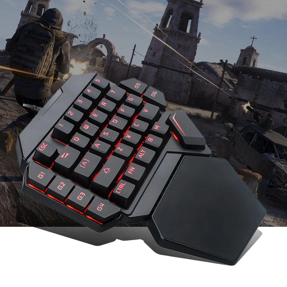 Blacklight Keyboard Onehanded Keyboard RGB Blacklight Mechanical Keyboard With Macro Definition Function Mechanical Keyboard