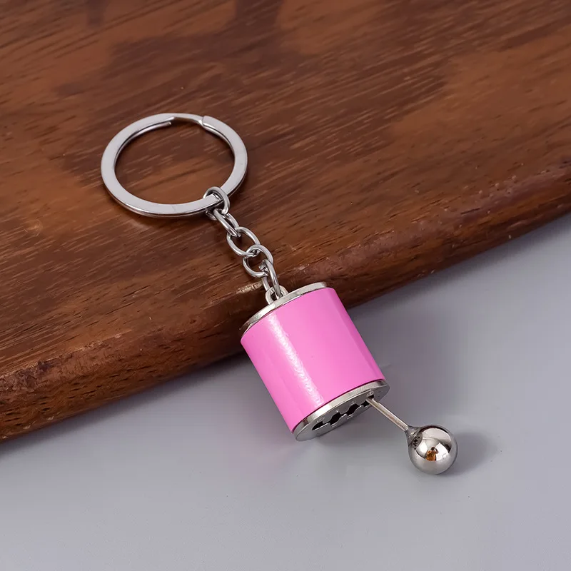 1PCS Car Modification Pendant Six Gear Shift Keychain Car Pendant Shifter Metal Keychain Charms image 5