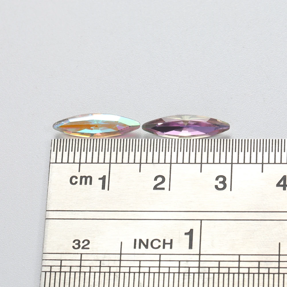 4x15mm Horse Eye Rhinestones K9 Glass Navette Crystal Strass Glue On Nails Decoration Art Crafts Supplies Pointback Rhinestones