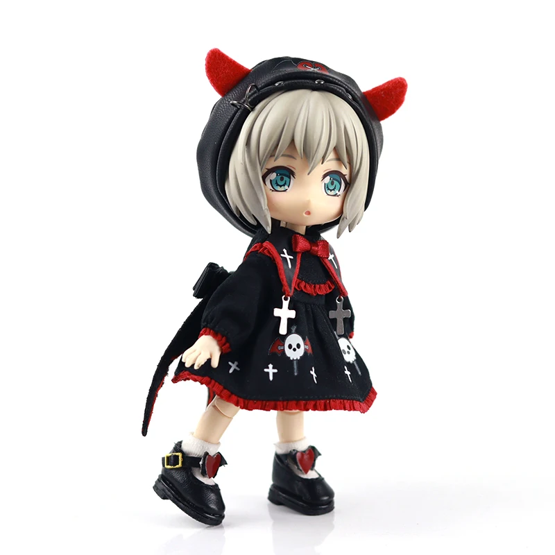Ob11 Doll Magic Halloween Costume Dark Little Devil Suit Cosplay Demon Angel Doll Clothes For P9, P10, Ymy, Penny, Obitsu11 Doll