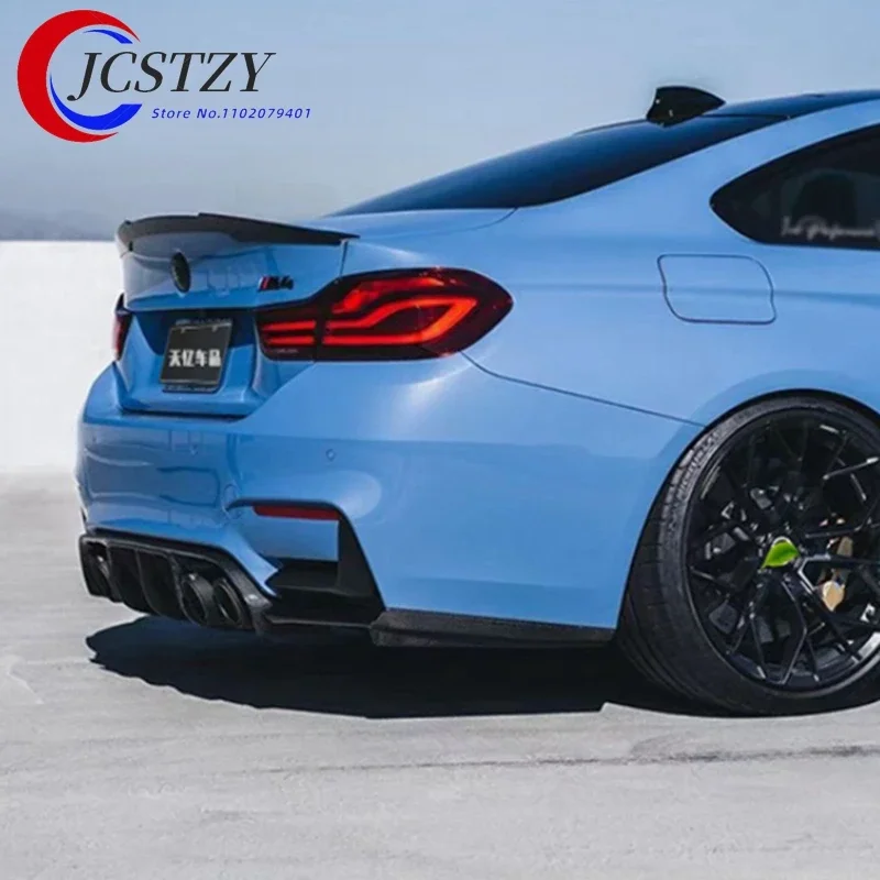 JCSTZY Carbon Fiber Car Rear Bumper Diffuser Lip Spoiler for BMW 3 4 Series F80 M3 F82 F83 M4 2014-2019