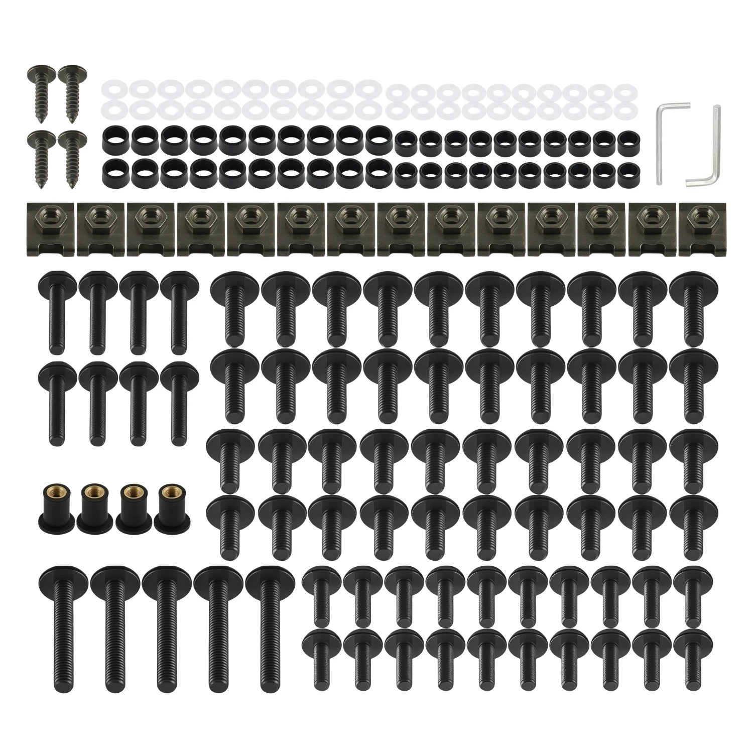Motorradzubehör für YAMAHA YZF R1 R15 R25 R3 R6 R125 R15 R25 MT03 MT07 MT10 MT-09 MT-07 M5 M6 Schrauben- und Muttern-Set Bunt – Detail 9