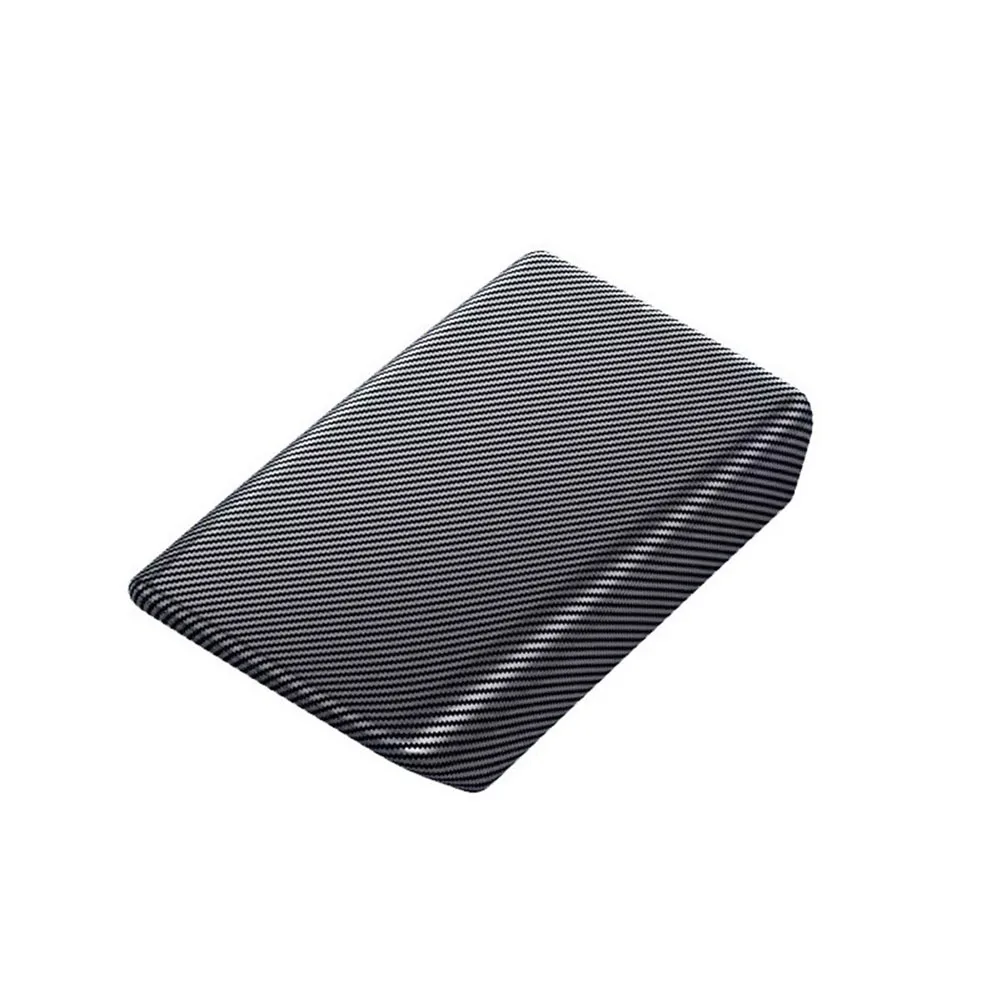 

Украшение интерьера автомобиля, чехол на подлокотник из углеродного зерна, яркое углеродное зерно, недеформирующий дизайн для модели 3, яркое углеродное зерно