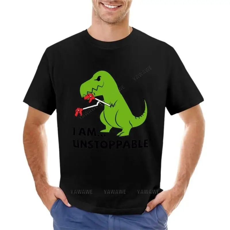 

I am unstoppable T-rex T-Shirt t-shirts man vintage clothes cat shirts sweat shirts, men male o-neck tshirt