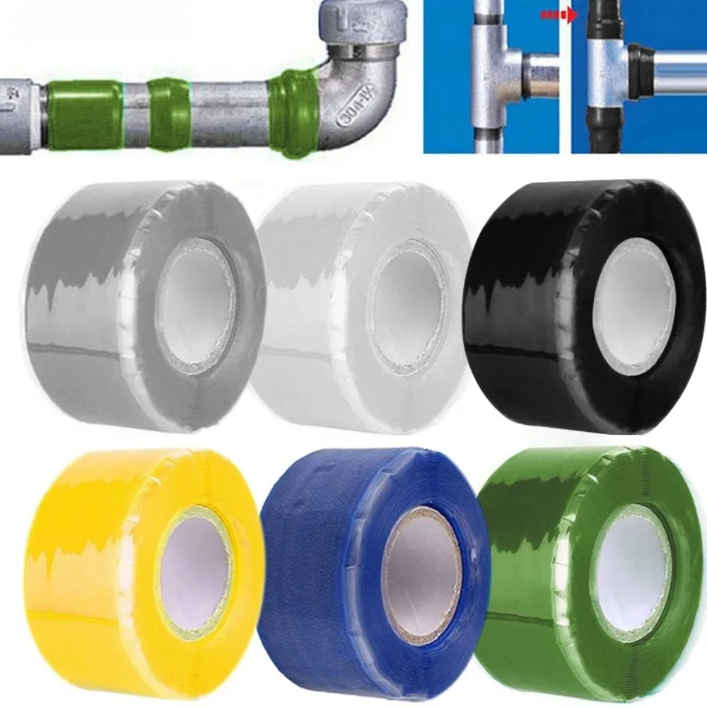 1.5/3M Length Multi-Purpose Self-Adhesive Strong Black Rubber Silicone Repair Waterproof Bonding Tape Rescue Self Fusing Wire