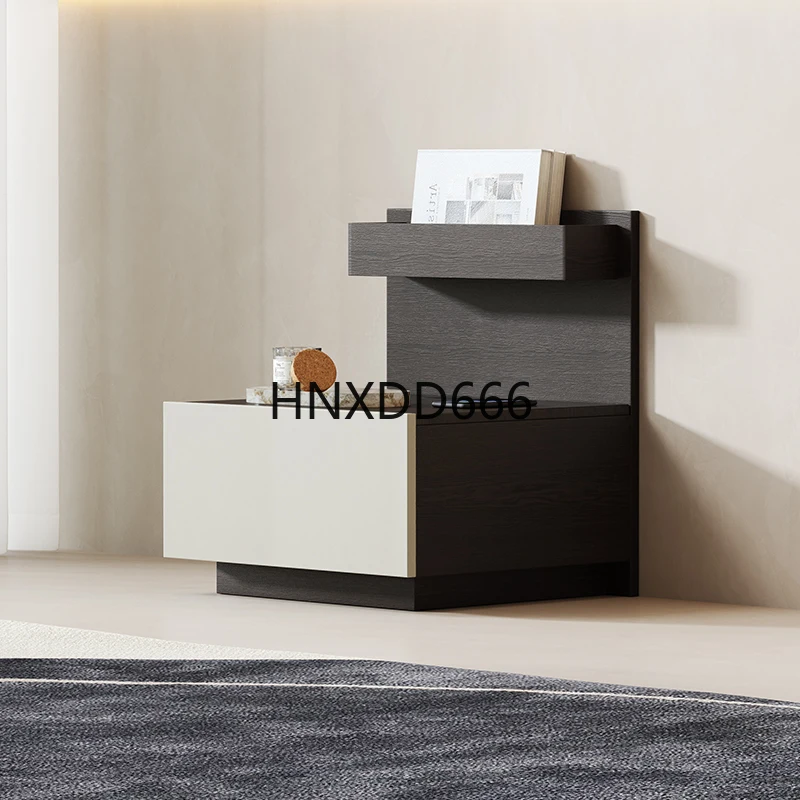 Smart bedside table Wireless charging USB socket Simple modern storage Bedroom locker