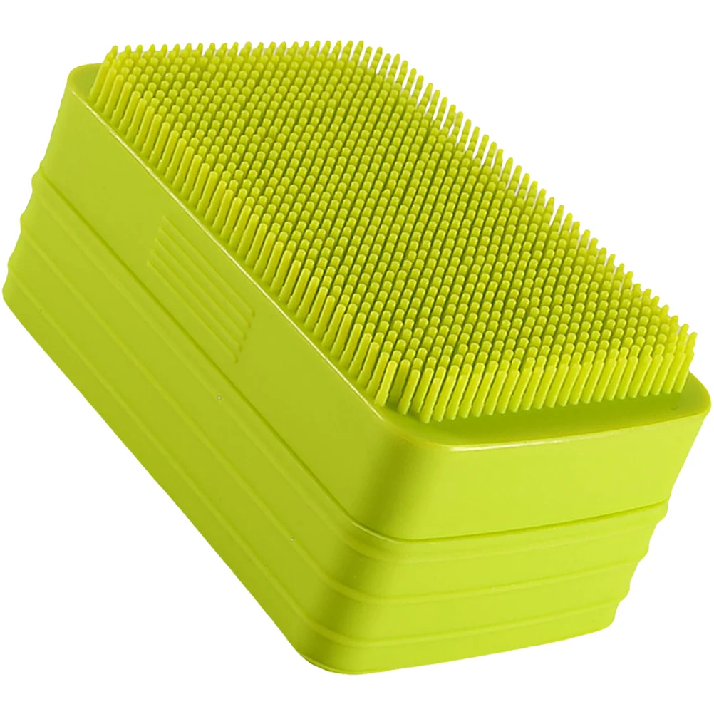 Soap Dish with Brush Loofah Sponge Body Box Multi-functional Case Home Exfoliator Silica Gel Silicone Bathroom Supply Man