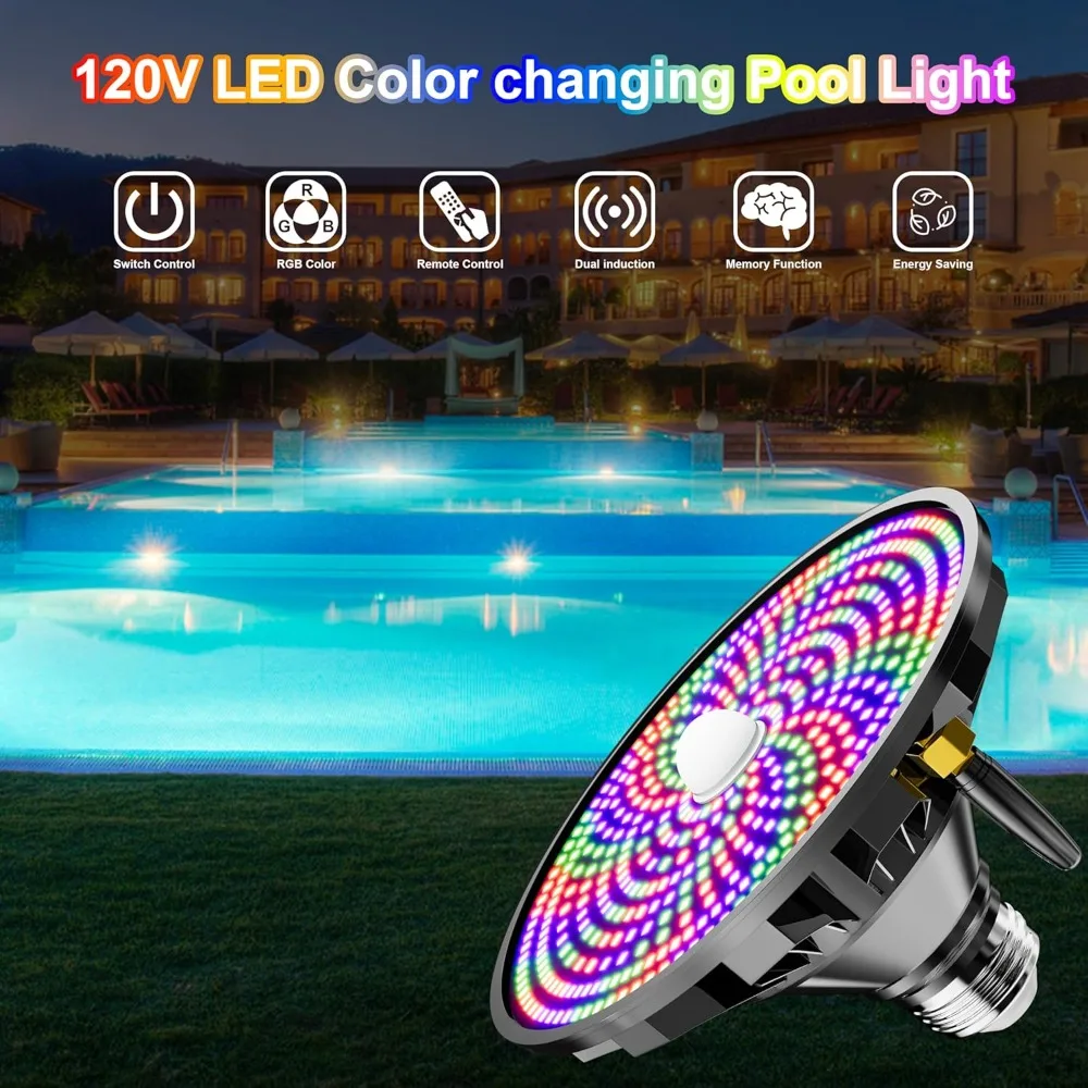 لمبة إضاءة حمام السباحة LED لحمامات السباحة الداخلية - أضواء حمام السباحة LED بقدرة 90 وات #4