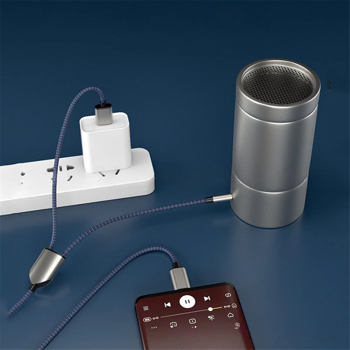 

2-в-1 Тип C до 3,5 мм Автомобильный AUX-кабель Hi-Fi-гарнитура Аудиокабель Кабель для быстрой зарядки Поддержка гарнитуры Стереозвук 5 шт.