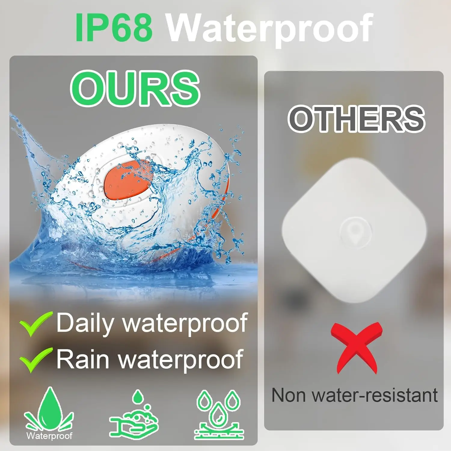 Nowe urządzenie zapobiegające zgubieniu z podwójnym systemem dla iOS lub Android, wodoodporny lokalizator przedmiotów współpracujący z aplikacją iOS Find My lub Google Find Hub.