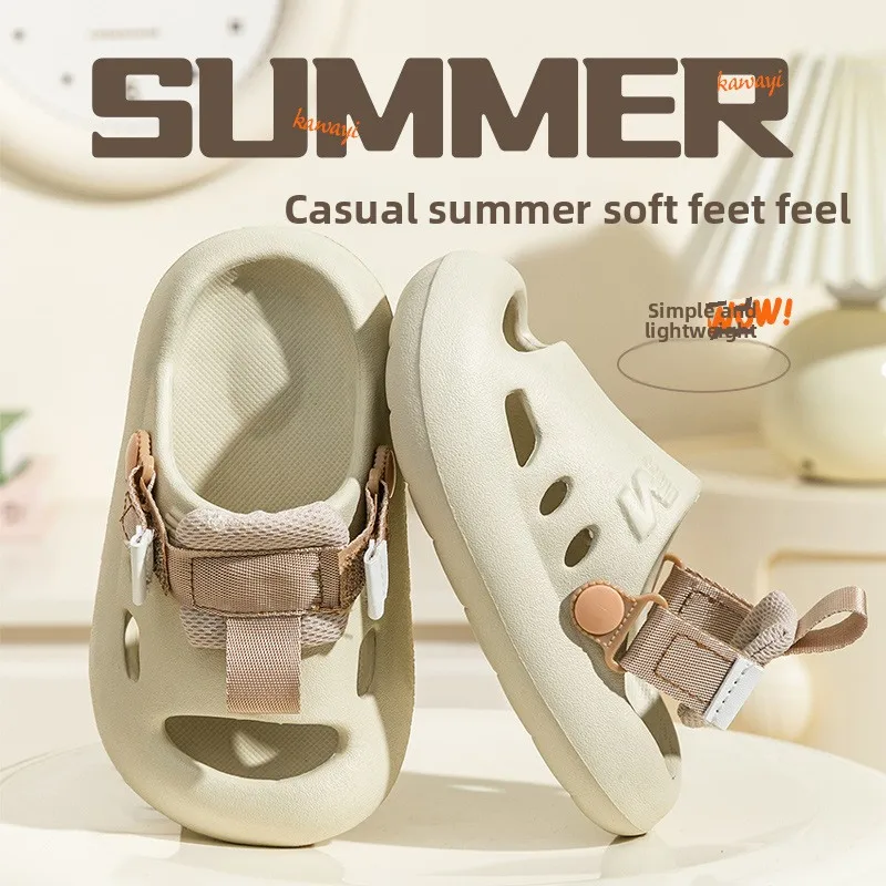2026 New Children Summer Slippery Baby Cute Beach Sandals Boys Girls Candy Color Dual Use Summer Shoes