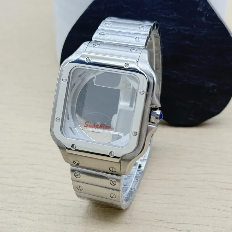 

38mm Square Watch Case Stainless Steel Santo Case For NH36 NH35 4R35 4R36 7S26 Movement NH35 Watch Case Modification Accessories