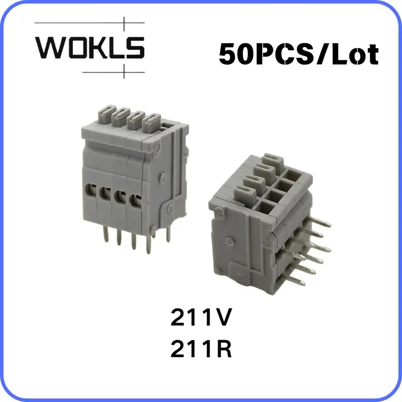 Pitch Screwless Spring Terminal Block DG211V/R KF211R/V Push-in PCB Connector