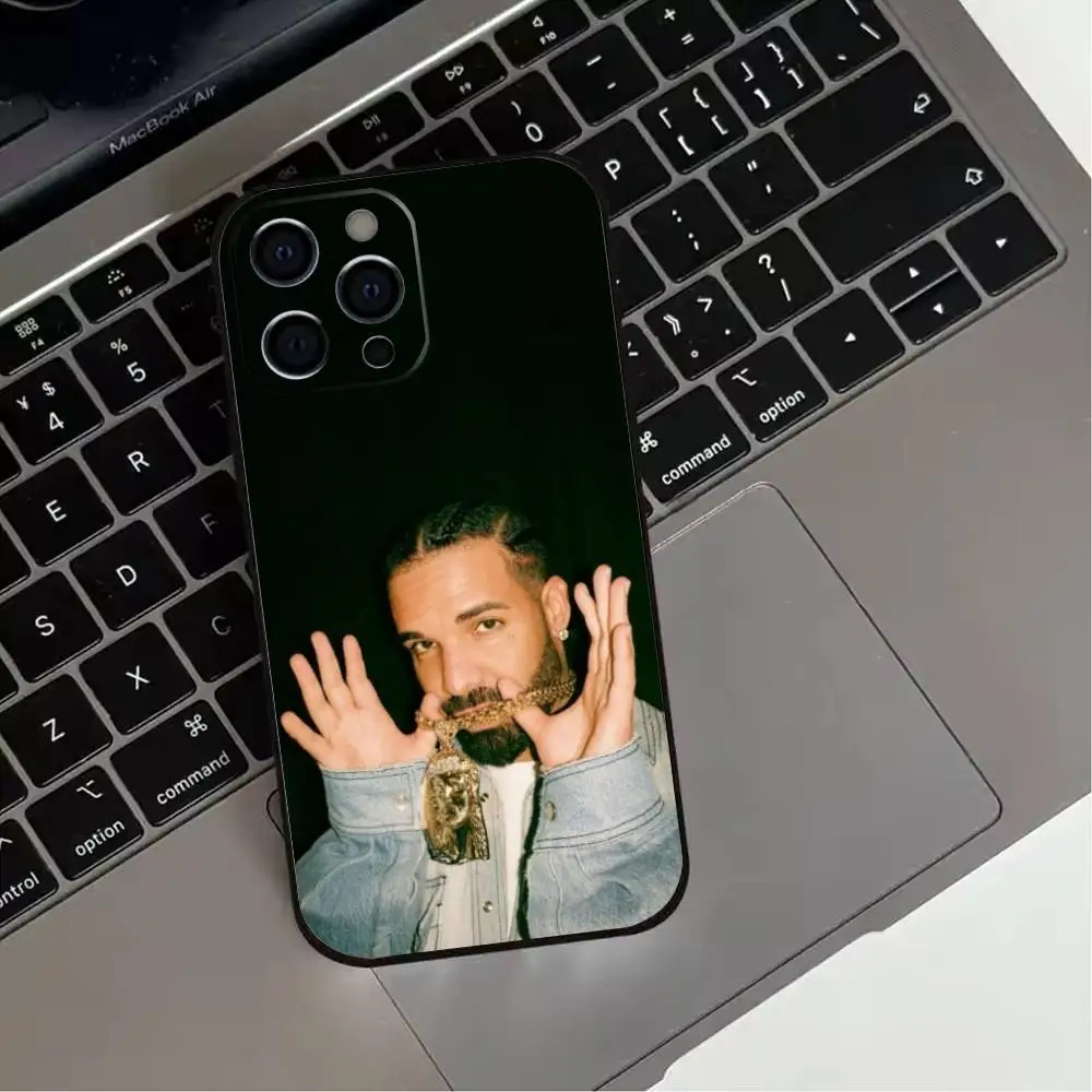 حافظة هاتف مغني الراب D-Drake لهاتف iPhone17,16,15,14,13,12,11 Plus، Pro Max غطاء أسود ناعم #6