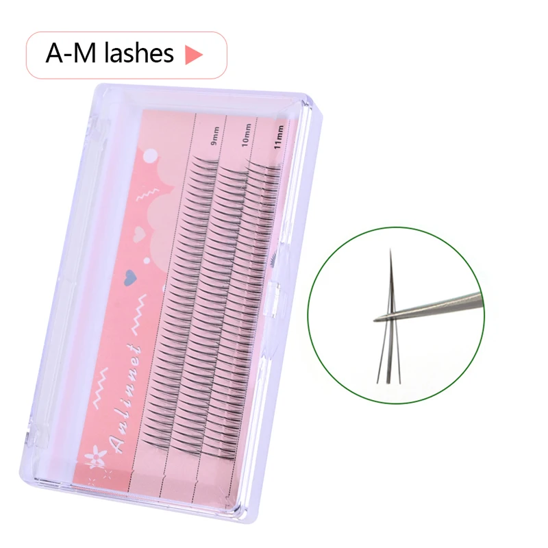 Aninet three-row mixed type A 9-11mm natural fluffy false eyelashes, single eyelash makeup ciliary body volume.