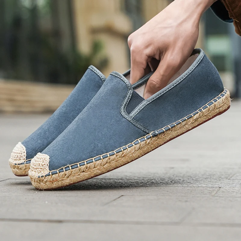 

Daily Training Comfort Mesh Walking Footwear Classics Sneakers for Men Anti Slip Male Canvas Weave Shoes Versatile Espadrilles 7
