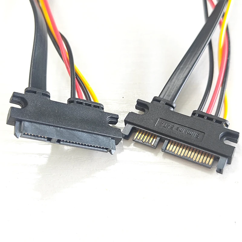 SFF-8482 SAS 29 pines a SATA 22 pines unidad de disco duro Cable de extensión Raid SAS a SATA con puerto de alimentación SATA de 15 pines