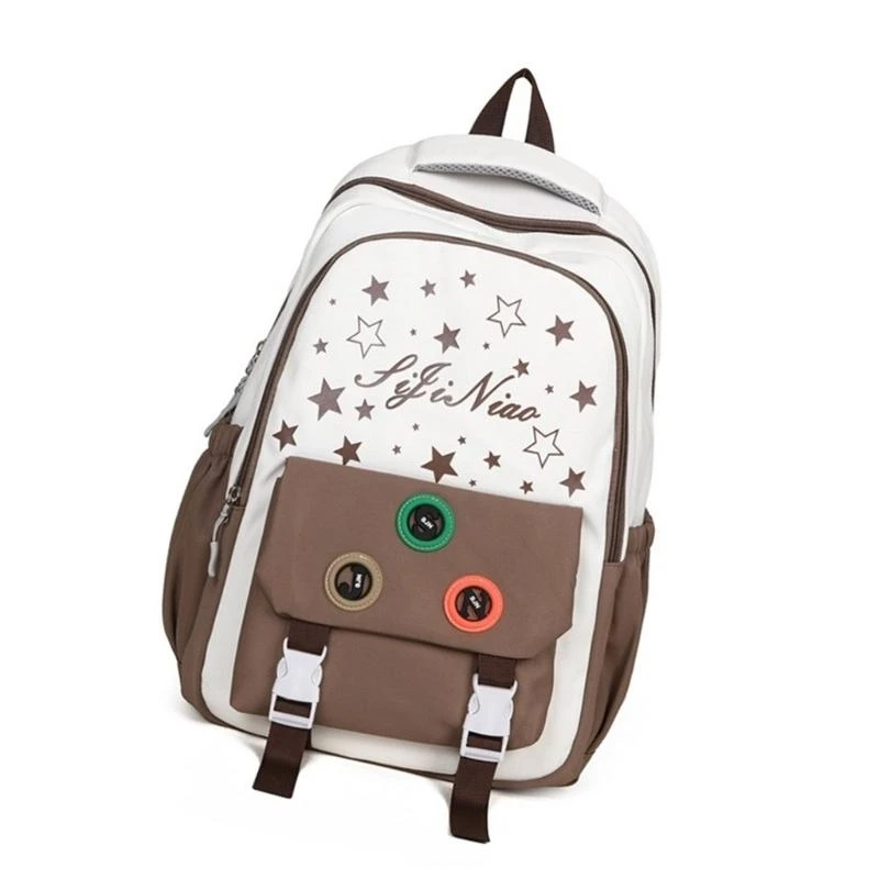 

A3PE Star Print Backpack Korean Styles Casual Daypacks Travel Bag Student School Backpack Aesthetic Backpack Primary Book Bag