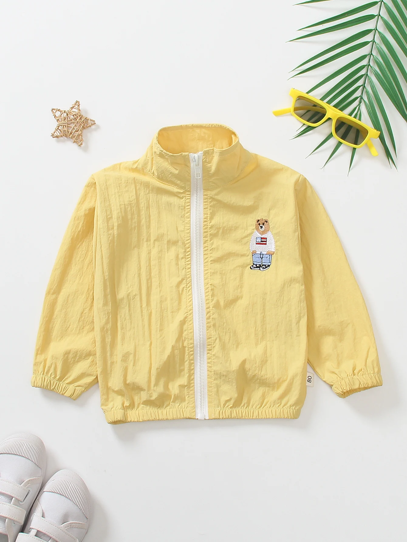 WT23041 Korean Version Men's and Women's Children's Treasure Solid Color Jacket Windproof and Sunscreen Jacket Multi-Color