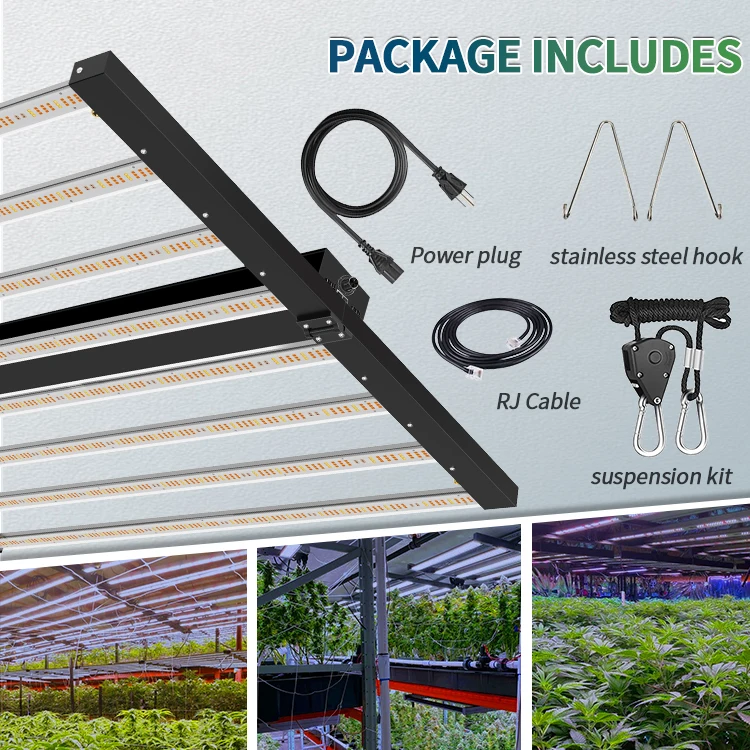 2023 lm301H Led Grow Light Strip 8 Bar Full Spectrum uv ir 1000w LED Grow Light For Indoor Plant