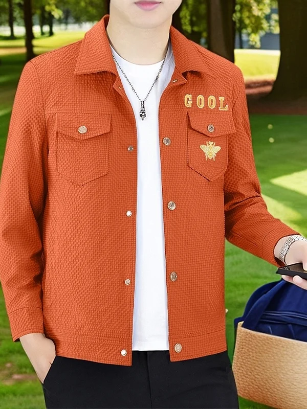 

Сводная вышитая пчела с рисунком Fce на подкладке, мужская осенне-зимняя бейсбольная куртка, подставка из полиэстера