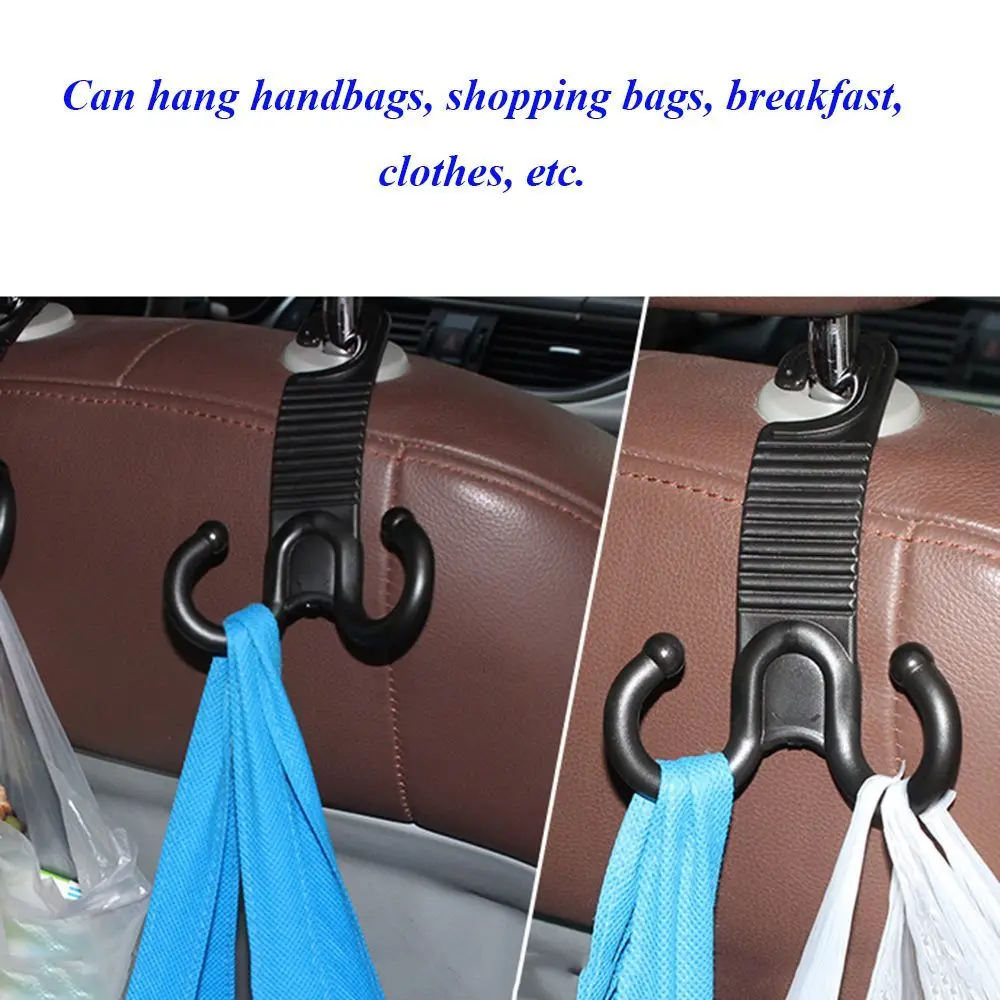 2 قطعة لوازم السيارات حامل الطعام قابل للتعديل الانحناء غير مرئية مزدوجة هوك مسند الرأس بالمقعد شماعات سيارة البضائع هوك هوك مشبك حقيبة