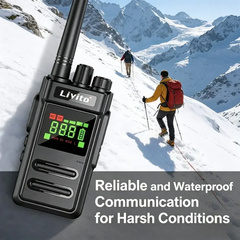 2-pack-clear-sound-rechargeable-portable-walkie-talkie-two-way-radio-with-flashlight-for-hotel-restaurant-security