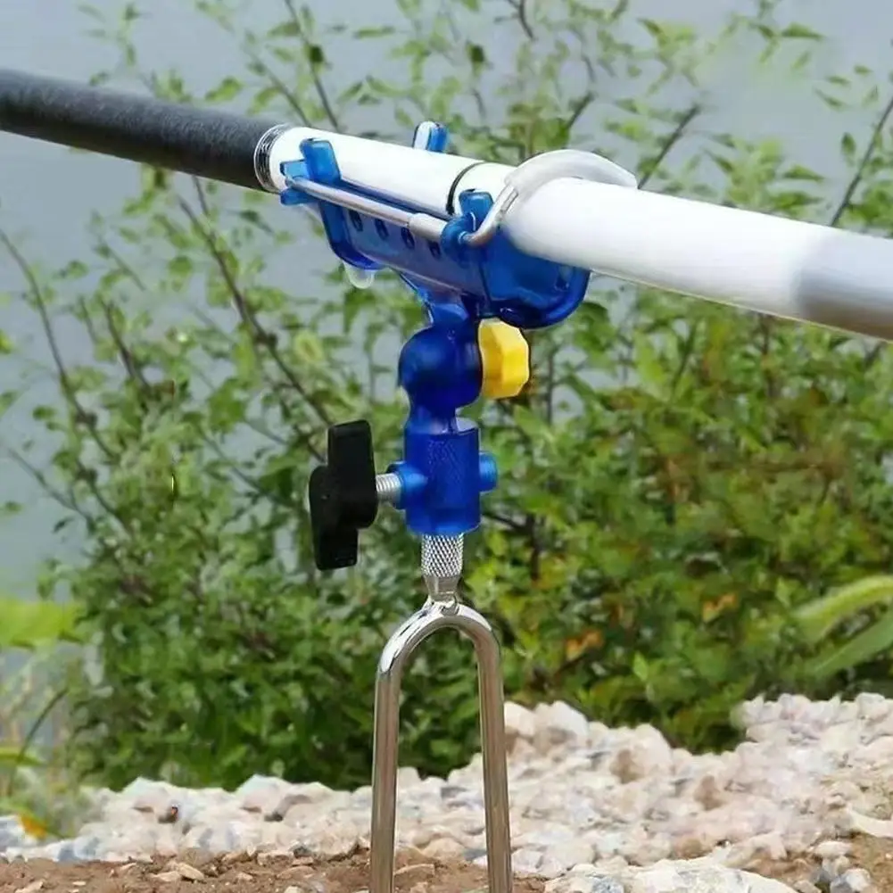 Adjustable Universal Fishing Rod Ground Stand - Thickened ABS Self-Locking Bracket, 360° Rotatable Fishing Rod Holder image 5