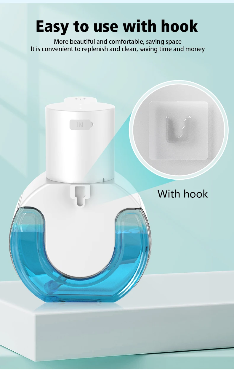 420ML Light Display 4-Gears Adjustable Control Infrared Induction Automatic Sensor Soap Dispenser Electric Hand Sanitizer Bottle