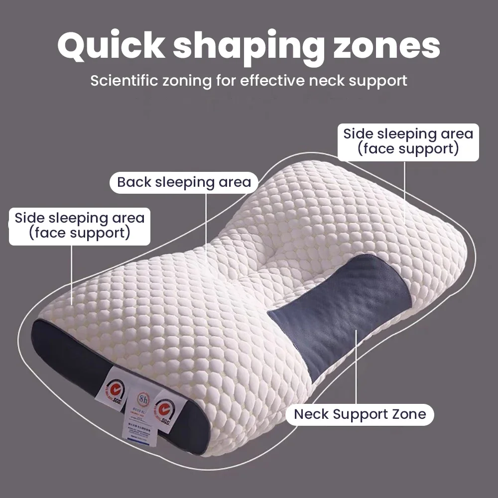 Spa Massage Pillow Washable Non-Collapse Cervical Support Pillow Core Home Pin Gift Pillow