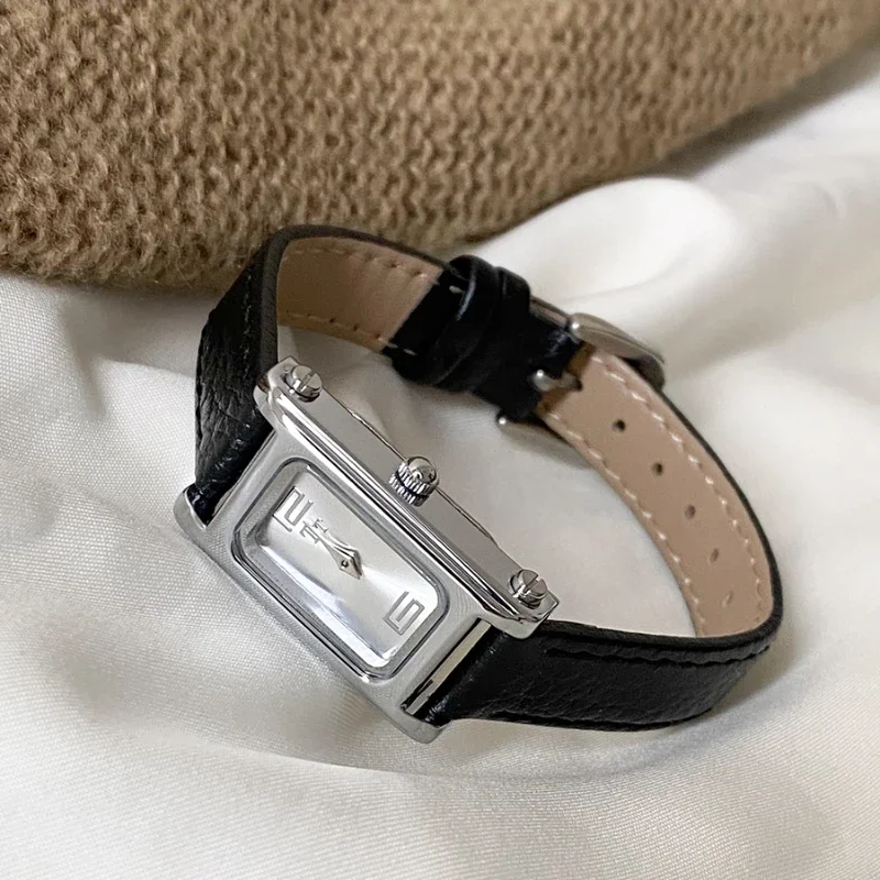 여성용 럭셔리 가죽 방수 자동 시계, 학생 트렌드, 심플한 클래식, 우아한 쿼츠 시계, 신제품