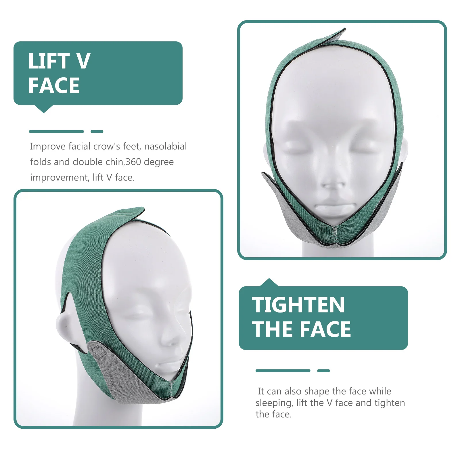 Reusable Face Slimmer Belt Skin-Friendly Elastic Chin Lifting Strap for Double Chin Reduction and Facial Contour Shaping