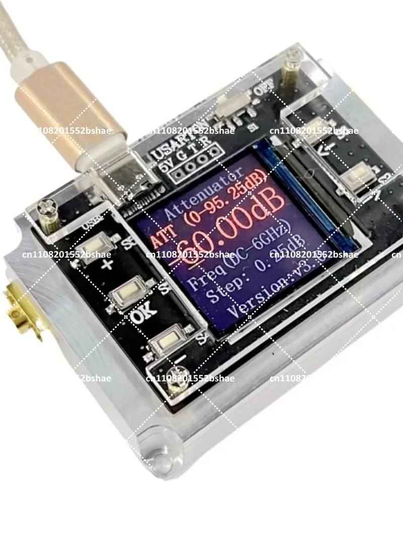 6G 8G Digital Programmable Attenuator 90DB Stepped 0.25DB TFT Display CNC High Isolation