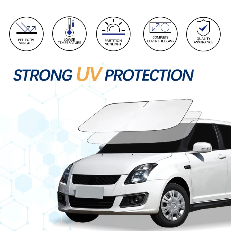 Солнцезащитный козырек на лобовое стекло автомобиля, складной солнцезащитный козырек, защитные блоки, УФ-лучи для Suzuki Swift, спортивные автомобильные летние аксессуары