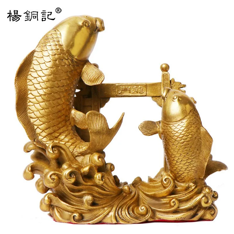 , Bronze Ornament, After Year, Abundant, Koi Fish Leaping Over the Dragon Gate,