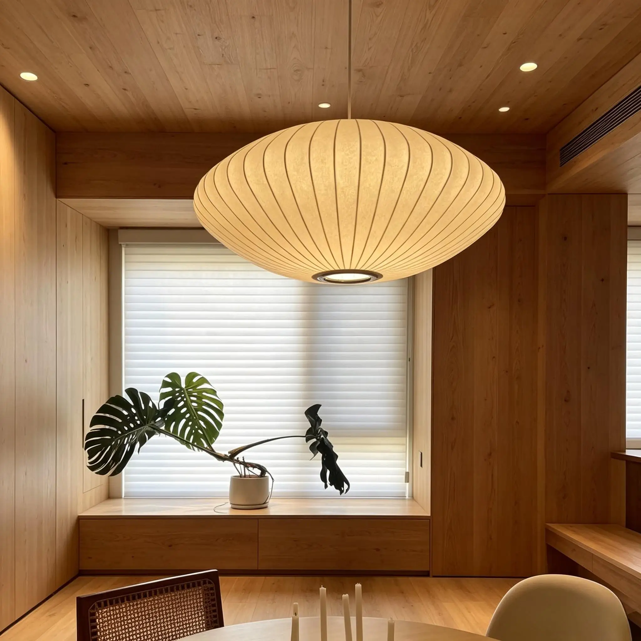 

Японский шелковый подвесной светильник ручной работы в стиле Ваби-Саби, тканевый фонарь, подвесной светильник для гостиной, отеля, холла, кухни, островной зоны, дзен-освещение