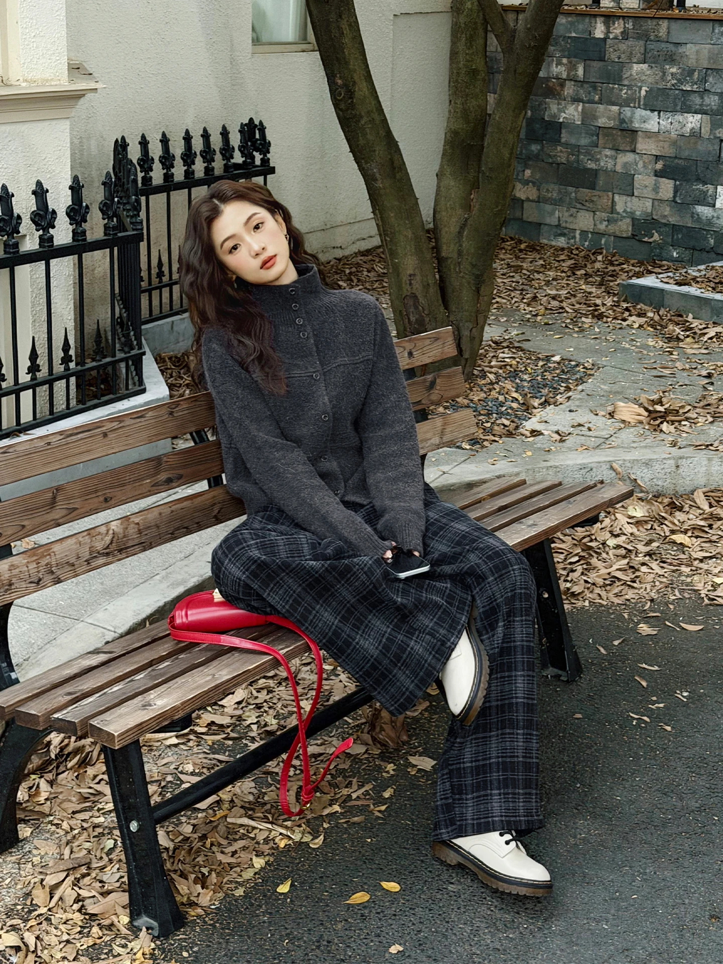 

Вязаный кардиган с воротником, повседневный, свободного кроя, для женщин, Зима 2025, Новинка, Удобный вязаный кардиган