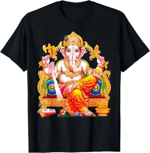 Hindu God Ganesha Yoga Spiritual Meditation Tee T-Shirt S-5XL