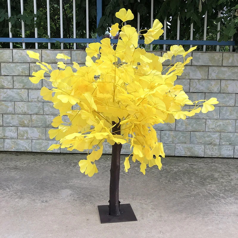 

Ginkgo leaves artificial flower fake tree finished wedding home outdoor tree garden landscaping wishing tree courtyard