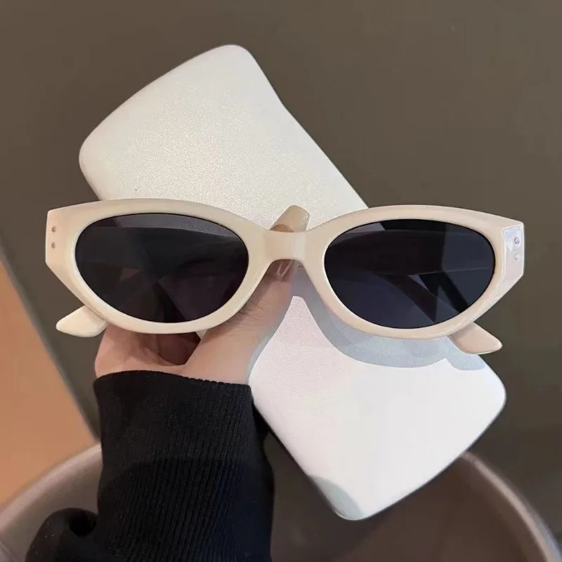 New Fashion Cat Eye Sunglasses Vintage Luxury Brand Designer Black Irregular Oval Ladies Sun Glasses Eyewear UV400 Gafas De Sol