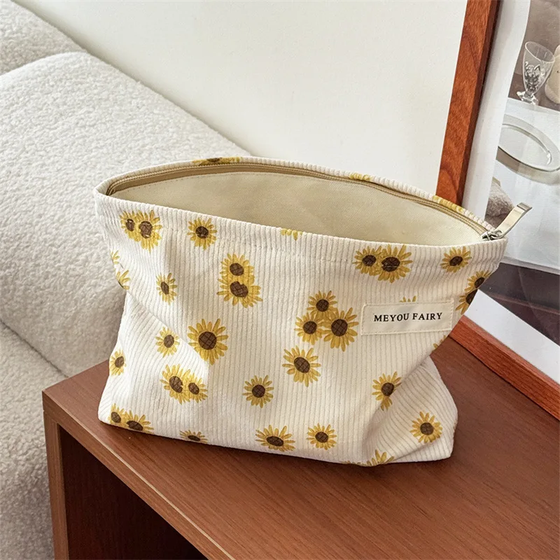 Bolsa organizadora girasoles en pana para gatos y perros - imagen 2