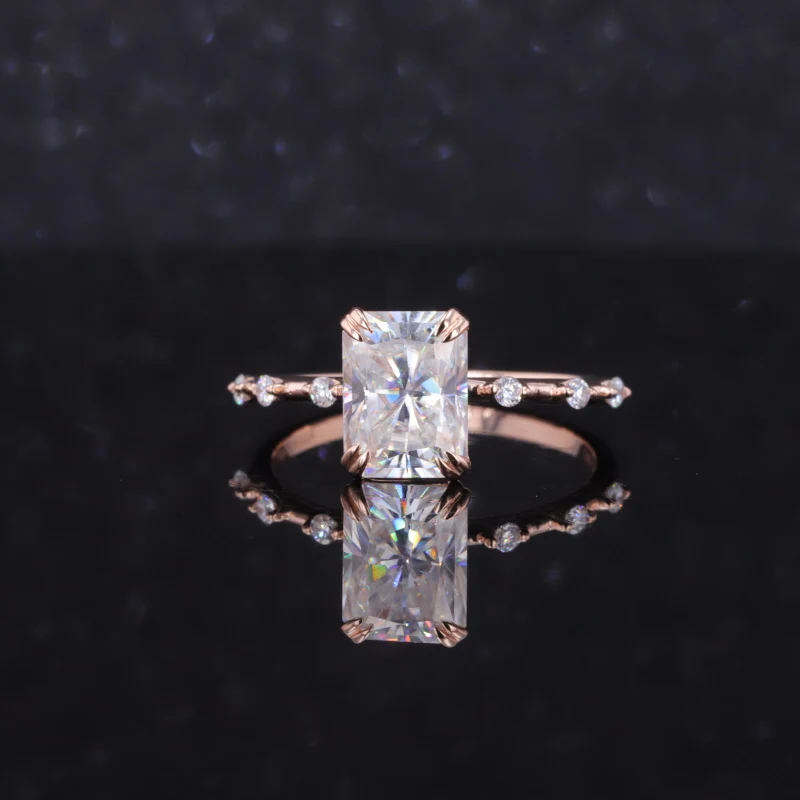 

Customized Ring with Moissanite 14K Gold Ring