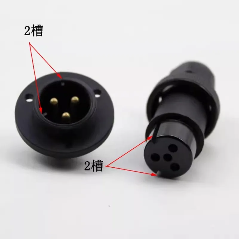 

CG1-30 flame cutting machine accessories 3-core large hole aviation plug socket with two slots